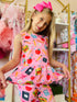 Girls Iconic School Shorts Set with Matching Bow - Bowtism